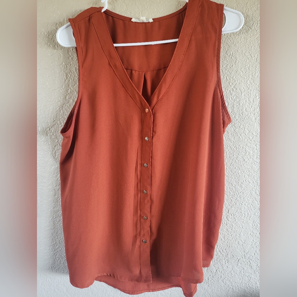 MAURICES Terracotta Shear Blouse